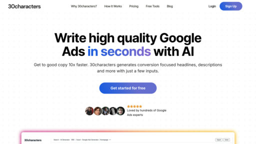 30characters - Generación automática de textos Google Ads optimizados para conversión - Logo