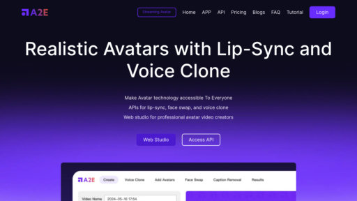 A2E - Plataforma avatares IA con sincronización labial y clonación vocal - Logo