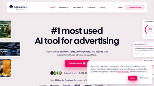 AdCreative.ai - Plataforma automática de creativos publicitarios con diseños de alta conversión - Logo