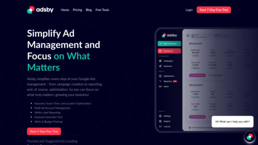 Adsby - Plataforma Google Ads inteligente con optimización automática de campañas - Logo