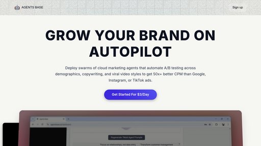 Agents Base - Plataforma de marketing automatizado con creación de contenido inteligente y distribución multicanal - Logo