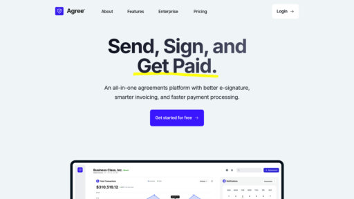 Agree Financial Cloud Platform - Smart contract platform with e-signing and payment automation - Logo