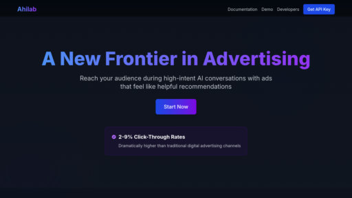 AHILAB - Plataforma de monetización con anuncios nativos para aplicaciones IA - Logo