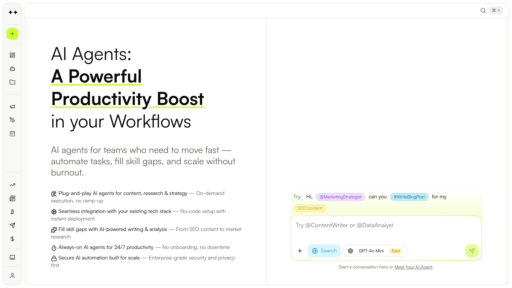 AI Agents - GPT-4 platform automates complex tasks without coding or API setup - Logo