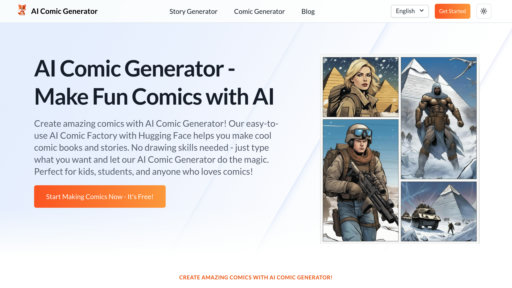 AI Comic Generator - Generador de cómics inteligente, convierte texto en historietas profesionales fácilmente - Logo
