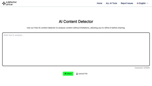 AI Detector Writer - Detección de contenido IA con análisis multilingüe y procesamiento por lotes - Logo