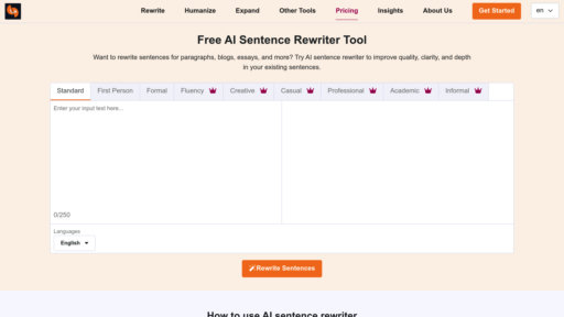 AI Sentence Rewriter - 智能句子重写工具，自动优化语法和提升原创性 - Logo