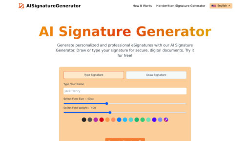AI Signature Generator - Create custom digital signatures online - handwrite, personalize styles, download free - Logo