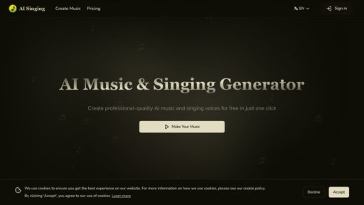 AI Singing - Generador de canto inteligente, creación musical gratuita y letras personalizables - Logo