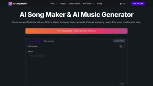 AI Song Maker - Herramienta inteligente de creación musical, canciones originales libres de derechos - Logo
