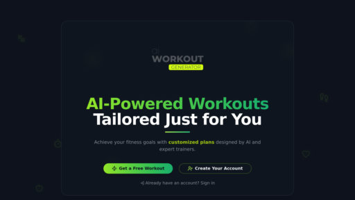 AI Workout Generator - Rutinas de ejercicio inteligentes con supervisión de entrenadores certificados - Logo