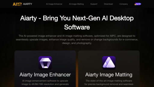 Aiarty - Traitement d'images IA: Agrandissement 32K et suppression de fonds - Logo