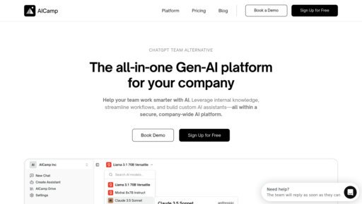 AICamp - Secure AI collaboration platform with custom workflows and multi-model access - Logo