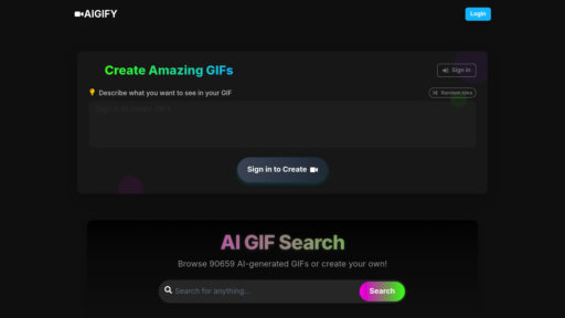 AIGIFY - Create custom GIFs instantly with AI technology and template library - Logo