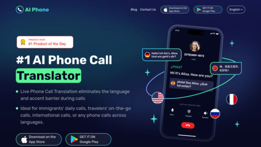 AIPhone.ai - Llamadas telefónicas con traducción en tiempo real y transcripción en 100+ idiomas - Logo