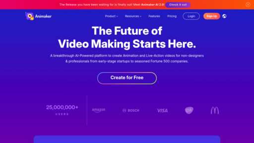 Animaker - Estudio de animación inteligente con plantillas y automatización - Logo