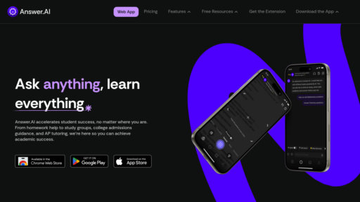 Answer.AI - Intelligent learning platform with 24/7 tutoring and personalized study support - Logo