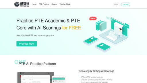 APEUni - Preparación PTE con evaluación inteligente y planes de estudio personalizados - Logo