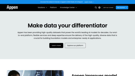 Appen - Plataforma de datos IA con conjuntos de entrenamiento y evaluación de modelos - Logo
