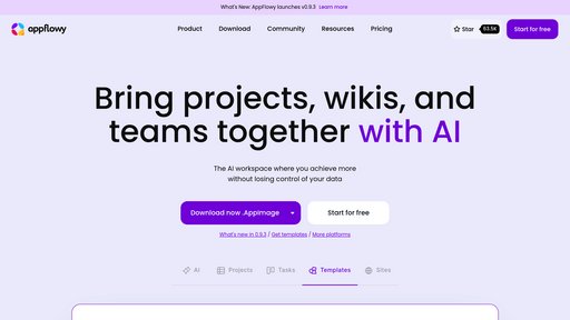 AppFlowy - Espacio colaborativo open source con gestión inteligente de tareas - Logo