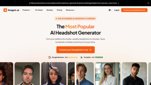 Aragon AI - Générateur de portraits professionnels avec fonds personnalisables et amélioration d'image - Logo