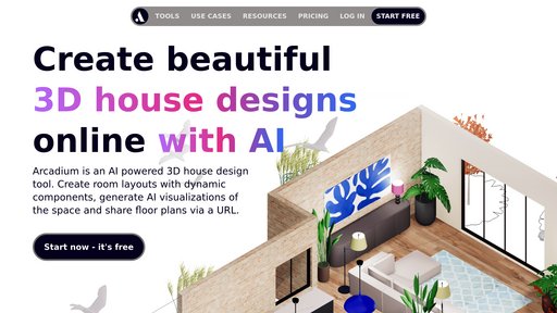 Arcadium 3D - Herramienta diseño 3D con renderizado inmediato y biblioteca modelos - Logo