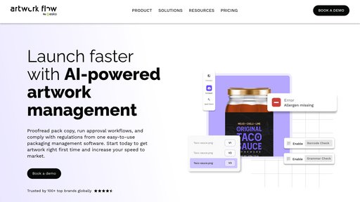 Artwork Flow - Gestión de diseño de empaques con flujos automatizados y herramientas de cumplimiento - Logo