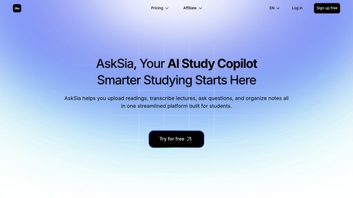 AskSia AI - AskSia AI: Smart academic companion for high school and college students - Logo