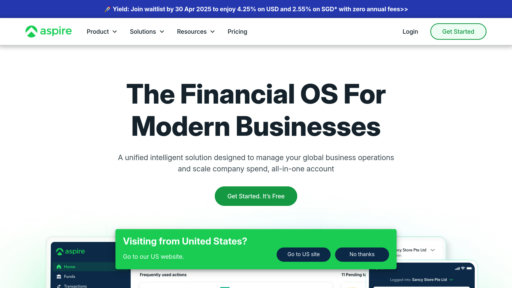 Aspire - 智能财务平台，多币种账户与自动化支付管理 - Logo