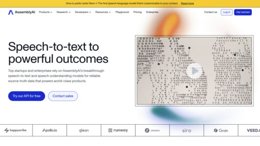 AssemblyAI - API de transcripción de voz con análisis de audio inteligente - Logo