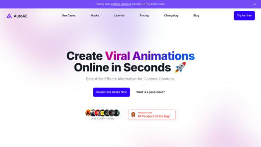 AutoAE - 智能动画生成工具，快速制作专业视频特效 - Logo