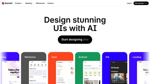 Banani - Plataforma de diseño UI que convierte texto en prototipos interactivos editables - Logo