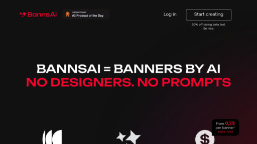 BannsAi - Creador de banners inteligente que genera material publicitario original sin derechos - Logo