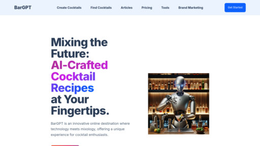 BarGPT - Smart bartending assistant creating personalized cocktail recipes from your ingredients - Logo