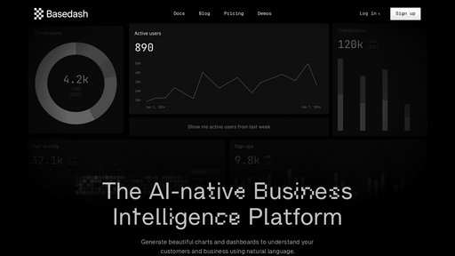 Basedash - Create data dashboards without SQL using natural language and spreadsheet interface - Logo