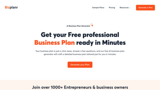 Bizplanr - Intelligent business plan generator creates professional strategies instantly - Logo