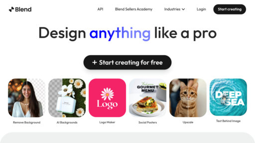 BlendNow - Eliminación inteligente de fondos y diseño de logos para contenido visual profesional - Logo