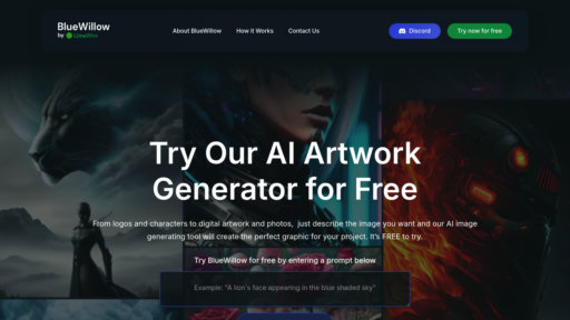 BlueWillow - Free AI art generator creating high-quality images from text via Discord - Logo