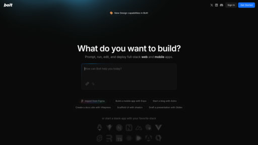 Bolt.new - Plataforma desarrollo web: generar código y desplegar sitios desde navegador - Logo