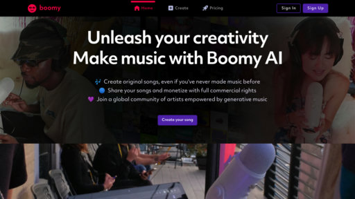 Boomy - Crea y distribuye música profesional al instante, sin experiencia previa - Logo