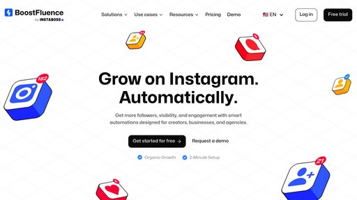 BoostFluence - Plataforma Instagram con automatización de contenido y optimización de engagement - Logo