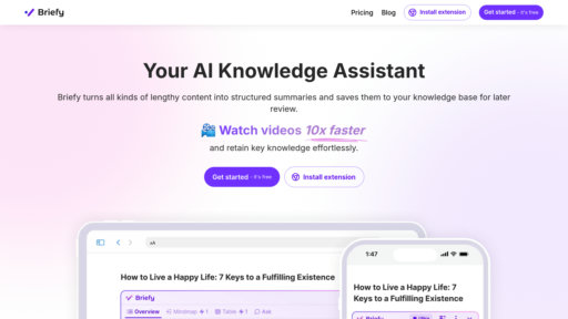 Briefy - Herramienta de resumen inteligente - Convierte contenido extenso en ideas claras - Logo