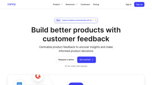 Canny - Sistema inteligente de gestión de comentarios que prioriza funciones y automatiza flujos - Logo