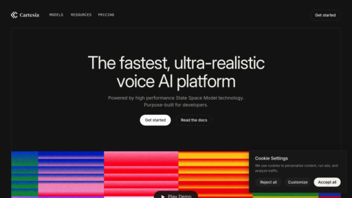 Cartesia AI - Real-time voice synthesis platform with instant voice cloning technology - Logo