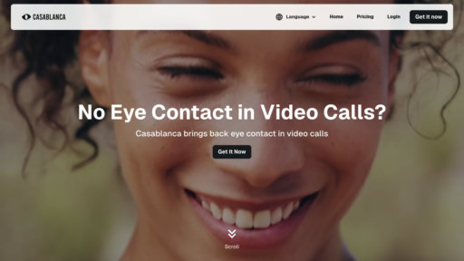 Casablanca.AI - Correction du regard en temps réel pour visioconférences naturelles - Logo