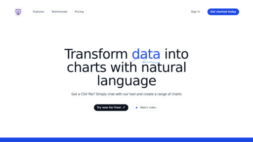 Chat2CSV - Create charts from CSV files using natural language commands - Logo
