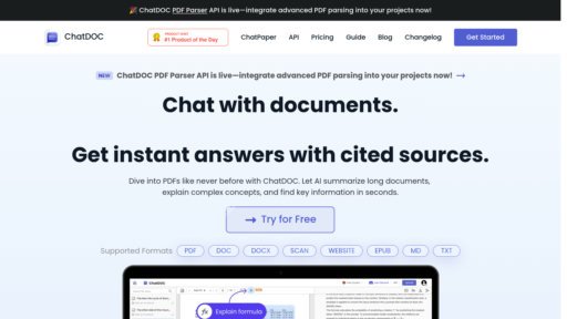 ChatDOC - Assistant document intelligent, extrait rapidement données PDF Word - Logo