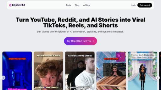 ClipGOAT - Convierte automáticamente videos largos en clips virales para redes - Logo