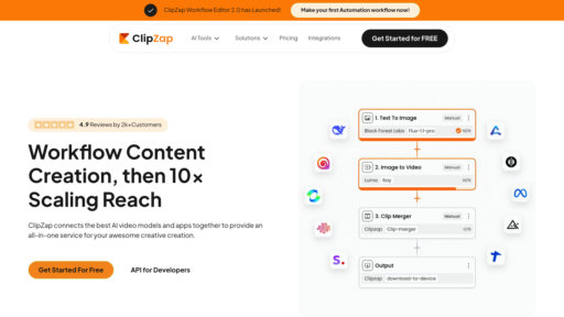 ClipZap - 智能视频剪辑工具，自动人脸替换和多语言翻译 - Logo