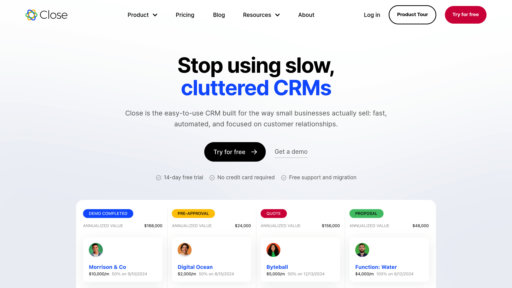 Close CRM - Plateforme CRM unifiée avec outils de communication et automatisation - Logo